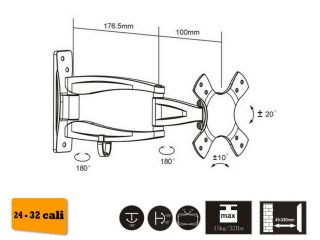 Uchwyt ruchomy Maclean MC-533
24-32 cali